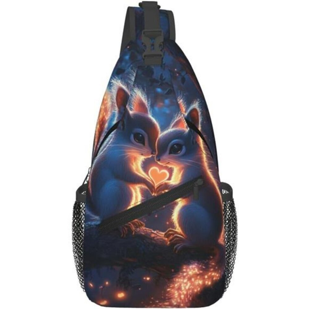 Crossbody sling bag chest shoulder backpack with pockets for travel hiking work